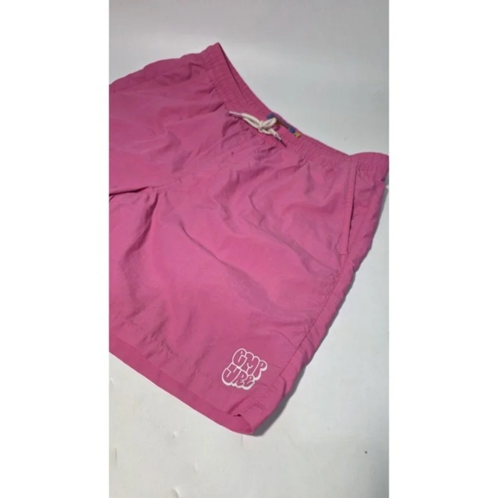 Empyre Mens Swim Trunks Size M Pink with Pockets Elastic Waist Swim Beach Resort